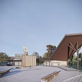 SU model of new Chinese tourist reception center 3d model