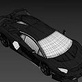 Black Sleek Sports Car With Aerodynamic Design And Rear Spoiler