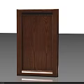Classic Wooden Double Door Panel With Brown Wood Grain Design For Cabinets