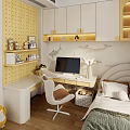 Cozy Modern Kids Room Interior Design With Whale Wall Art Bed Desk And Toys