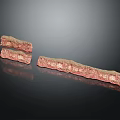 Textured Red Bricks Construction Elements For Building And Architectural Projects 3d model