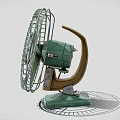 Vintage Green FANCO Fan With Metal Grille And Retro Cooling Blades For Home Use