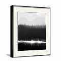 Modern abstract painting simple black and white bedroom abstract decorative painting 3d model