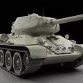 Classic Military Tank Featuring Turret Gun Barrel Tracked Wheels And Armor