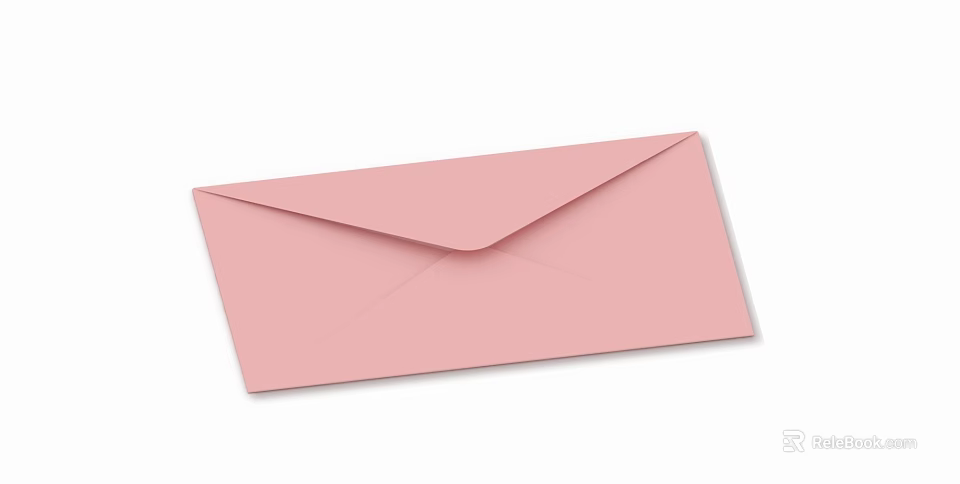 Elegant Pink Decorative Ornament Set With Envelope For Home Decoration 3d model