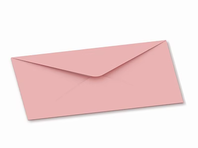 Elegant Pink Decorative Ornament Set With Envelope For Home Decoration 3d model