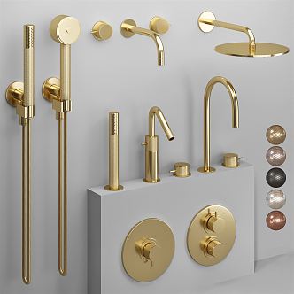 Light Luxury Shower Bathroom Faucet Switch Shower 3d model