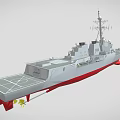Modern destroyer warship Lassen DDG-82-class Aegis destroyer 3d model