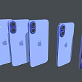 Various Mobile Phones With Different Screen Displays And Colorful Styles