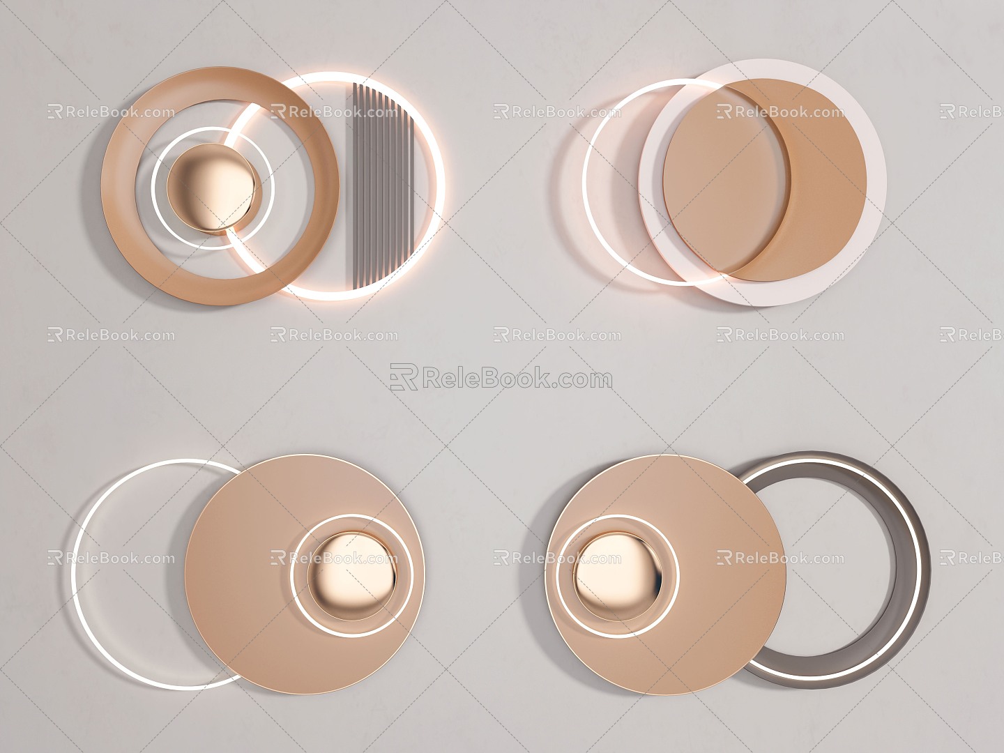 Light Luxury Wall Decoration 3d model