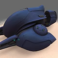 Futuristic Navy Blue Motorcycle With Sleek Aerodynamic Design And Green Accents