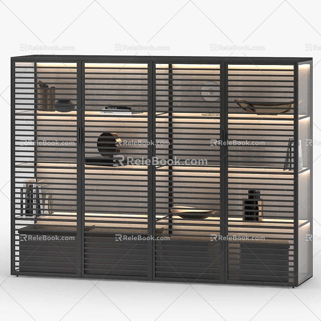 Modern Rimadesio Bookshelf Bookcase Display Cabinet 3d model