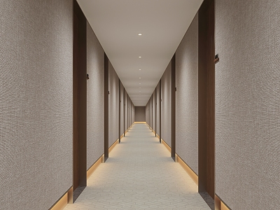 Modern Away Hotel Corridor model