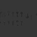 Modern Key Metal Key Unlocking Tool 3d model