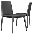Modern Oval Glass Top Dining Table Set With Six Black Upholstered Chairs
