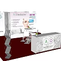 AD Skin Solutions Modern Exhibition Booth With Skin Care Products Display Setup