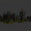 Urban Buildings Model Showcasing Detailed Cityscape With High Rise Structures And Intricate Layout
