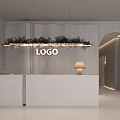 Front Desk Reception Desk Beauty Salon Reception Desk Shop Reception Desk 3d model