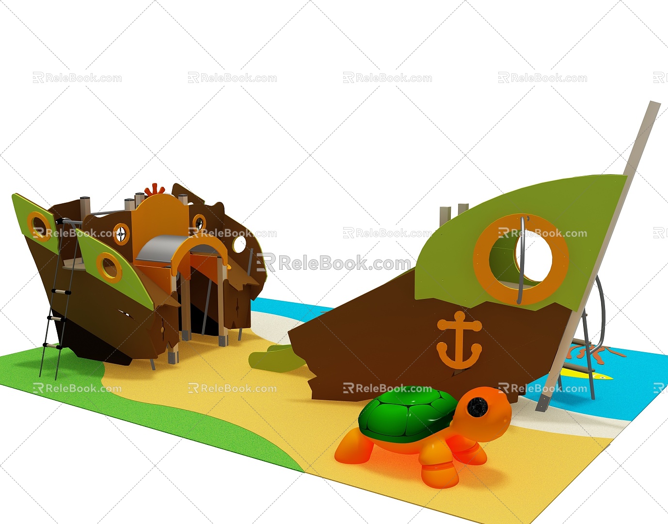 Boat amusement equipment 3d model