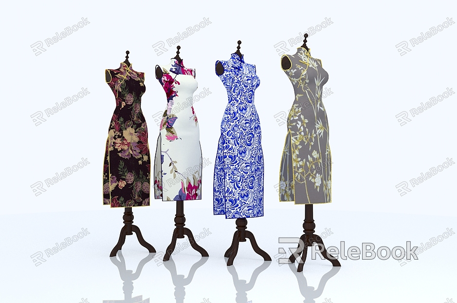 Modern Model Cheongsam Rack model