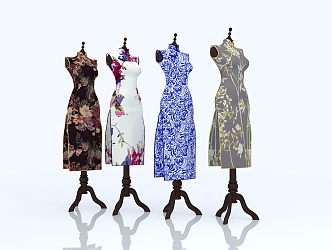 Modern Model Cheongsam Rack 3d model