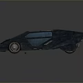 Futuristic Sports Car Featuring Wedge Shaped Body Dark Blue Finish And Unique Design
