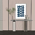 Light Luxury End View Desk End View Strip Case 3d model