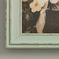 Light Green And Light Blue Photo Frames With Photos Hanging On Wall