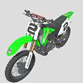 Green Dirt Motorcycle With Number 2 And Pro Taper Handlebars Off Road Tires