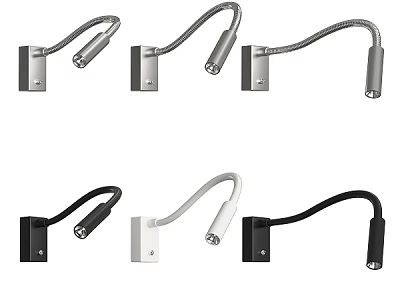 Modern Adjustable Wall Lights In Black White And Silver Finishes For Home Decor 3d model