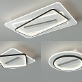 Modern Minimalist Ceiling Lights With Rectangular Diamond And Circular Shapes