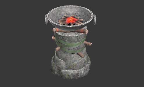 Vintage stove 3d model