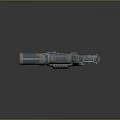Futuristic Sci Fi Weapon With Detailed Blue Gray Mechanical Design And Illuminated Grip