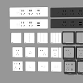 Switch socket panel dual USB socket multi-function socket waterproof box network socket 3d model