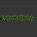 Textured Stone Wall With Lush Green Plants And Small Gazebo On Top