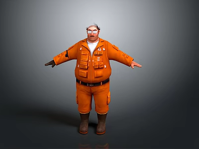 Men's Uncle Greasy Uncle Male Handsome Male Young Juvenile Male Role 3d model