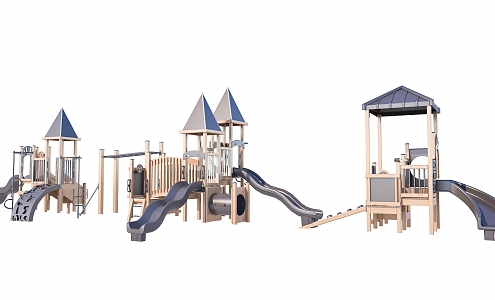 modern slide children's play equipment slide equipment 3d model