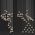 Modern chandelier combination 3d model