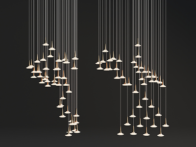 Modern chandelier combination 3d model