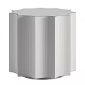 Modern Textured Concrete Side Table With Geometric Base And Smooth Top Surface 3d model