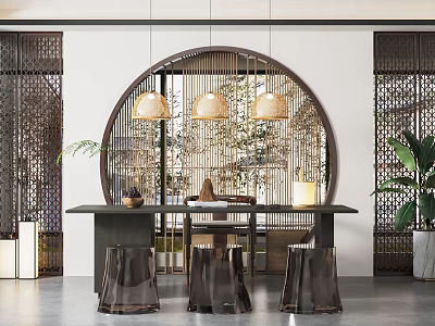 New Chinese Tea Room 3d model