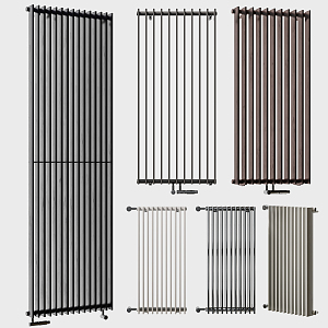 Modern heating pipe heater radiator 3d model