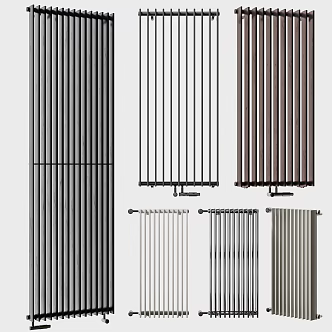Modern heating pipe heater radiator 3d model