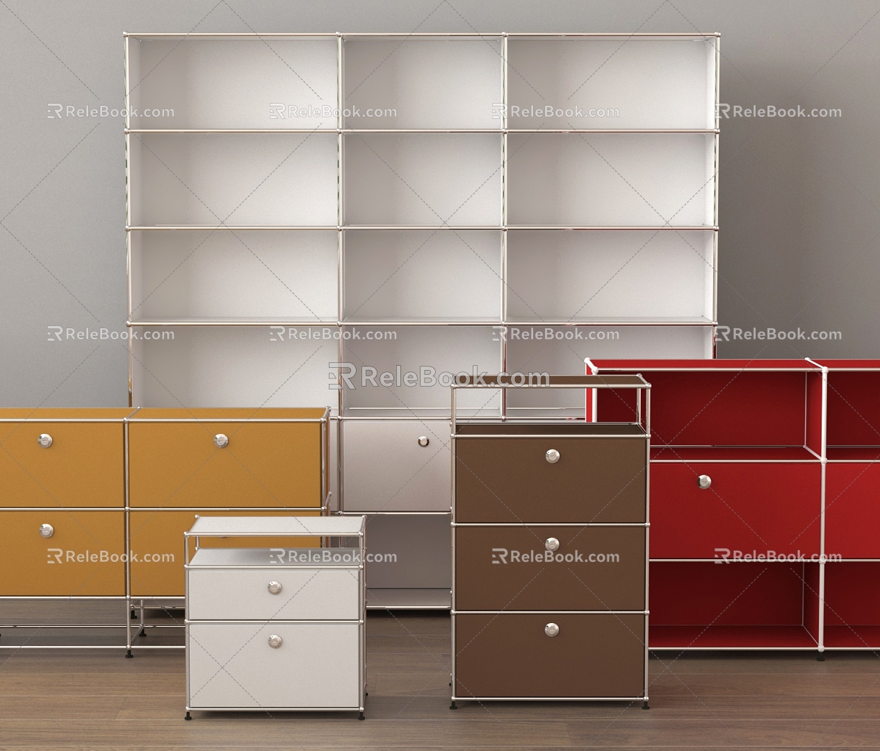 Modern File Cabinet Locker Office File Cabinet 3d model