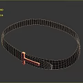 Stylish Black Leather Belt With Gold Metal Buckle For Modern Fashion Outfits