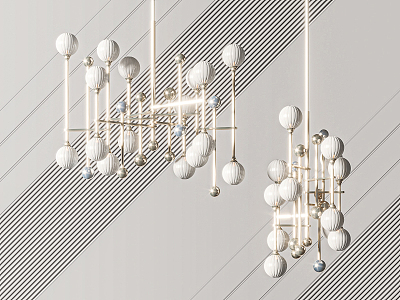 Modern chandelier 3d model