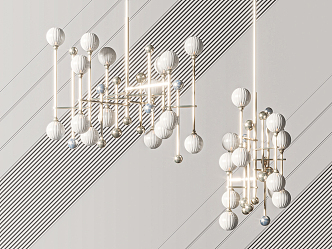 Modern chandelier 3d model