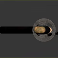 Traditional Katana Weapon With Red Scabbard Black Handle And Gold Accents