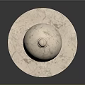 Ornamental White Marble Decorative Structure With Dome Top And Columns On Circular Base
