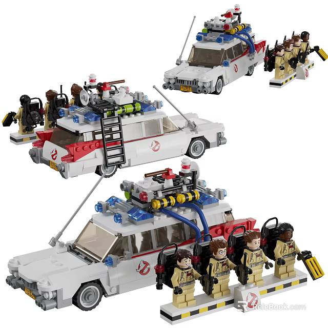 Building Blocks Vehicle Models With Mini Figures And Detailed Equipment Design 3d model 
